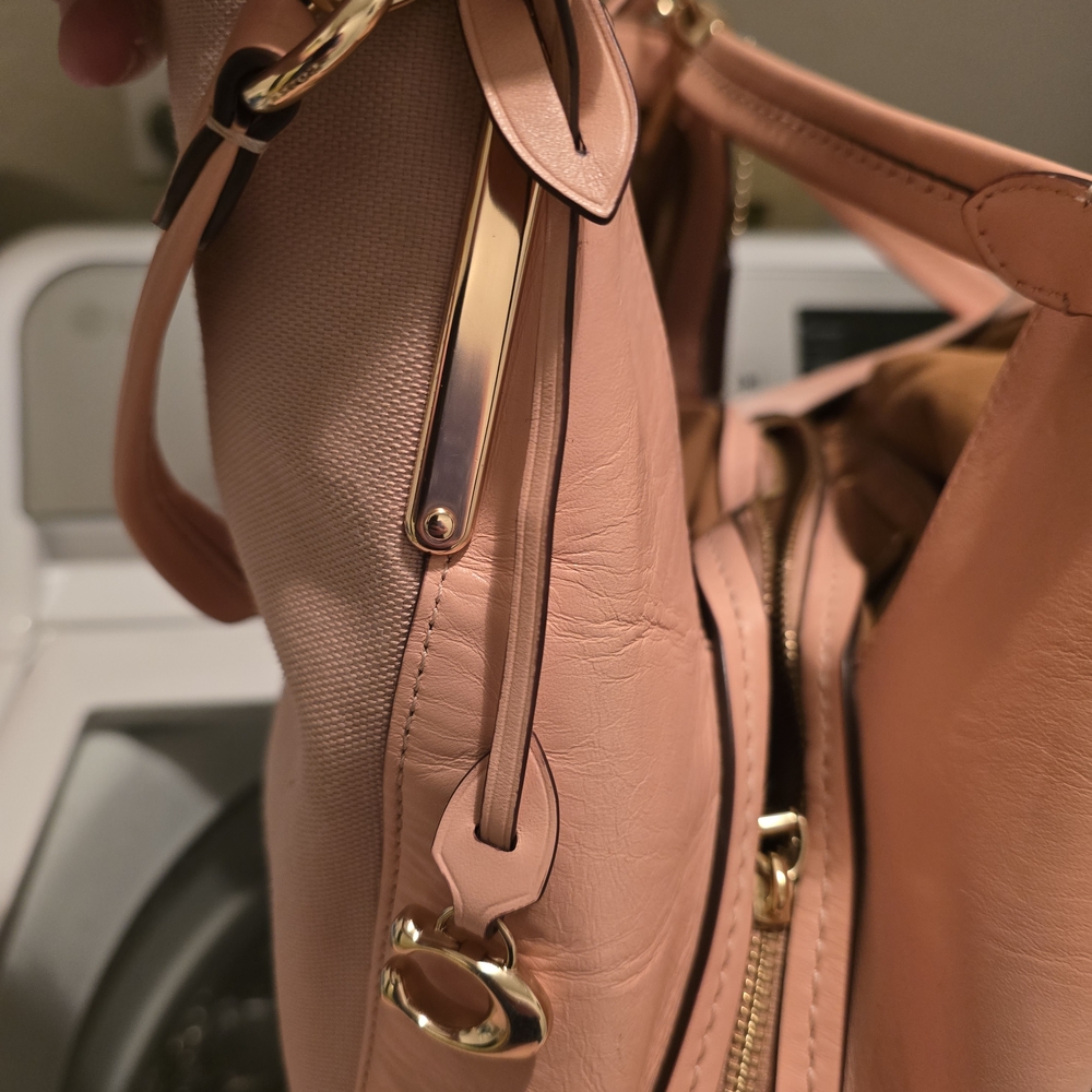 Coach Blush Pink Shoulder Bag with Gold Accents - Picture 9 of 11